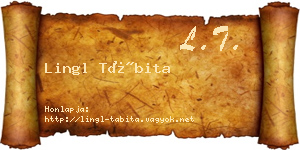 Lingl Tábita névjegykártya
